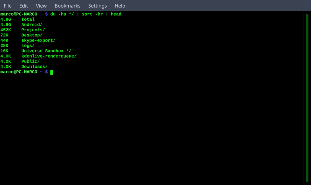 Find large files on Linux Silicon Gadget