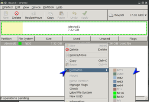 Format an USB stick on Linux - part 04