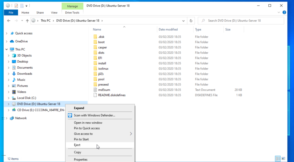 Mount ISO files in Windows - step 3